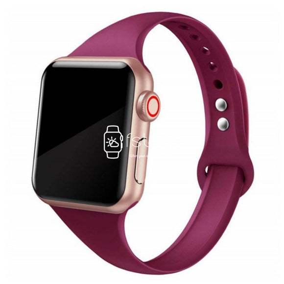 Apple Watch Strap - Wine Red Slim (38 mm / 40 mm || 42 mm / 44 mm) - Fstrap.id